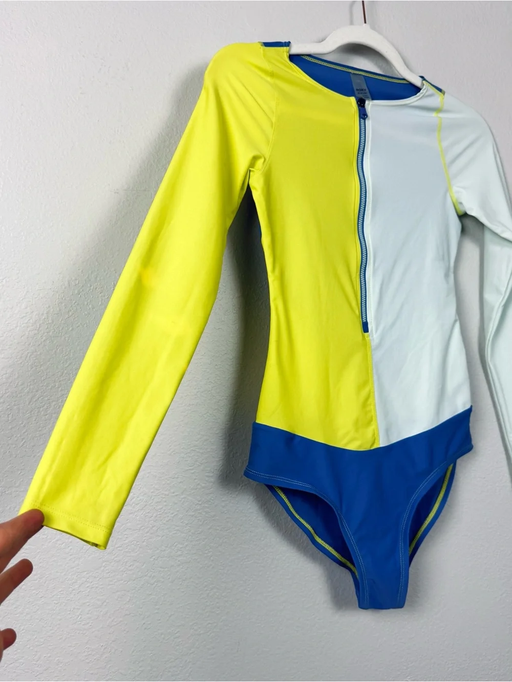 Roxy High Line Rash Guard Suit Women’s S Long Sleeve One Piece Swimsuit Multi